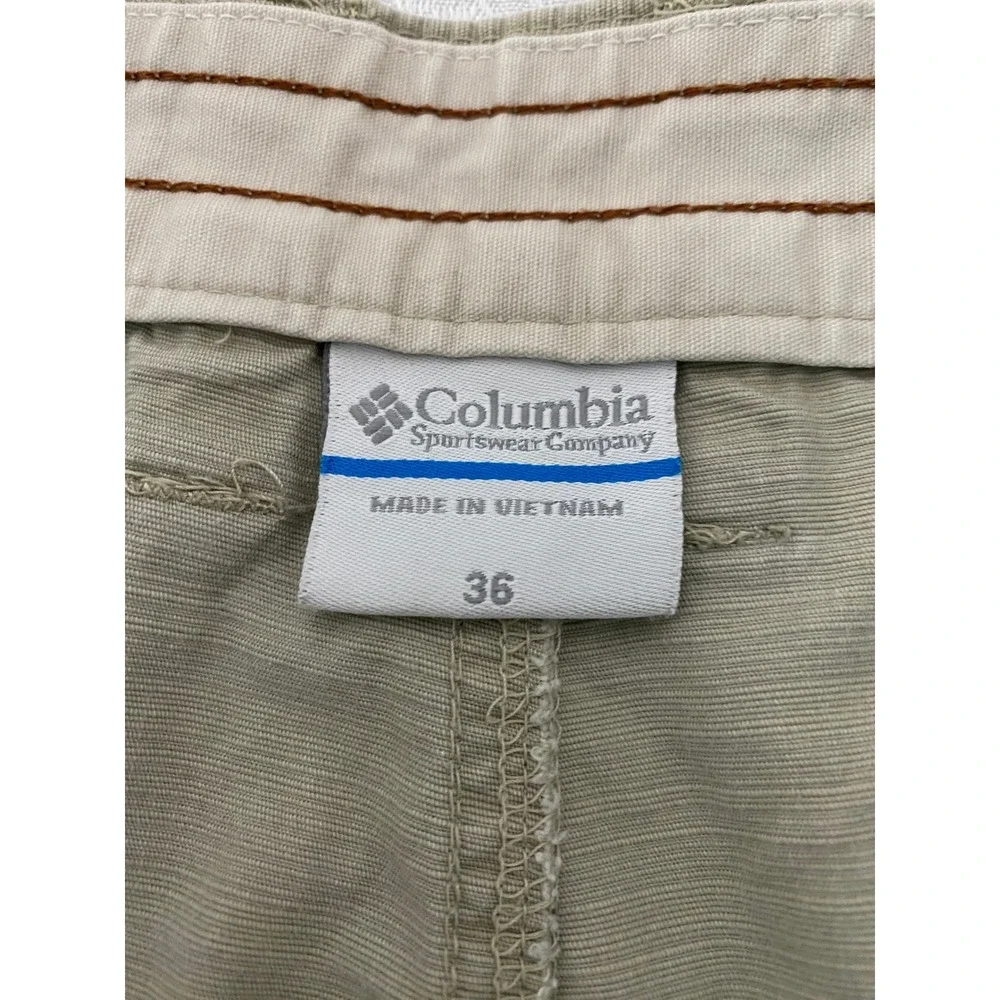 Columbia Mens Tan Cotton‎ Cargo Shorts Size 36 XM 4592 Hiking Outdoor Utility